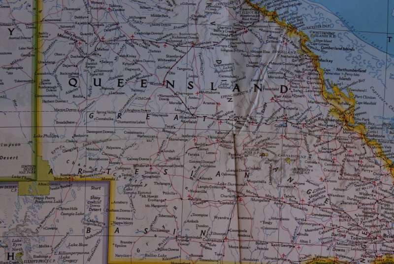 Vintage National Geographic Folded Map Australia February 1979