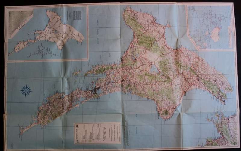 New Zealand Automobile Association Folded Map North Island 1984