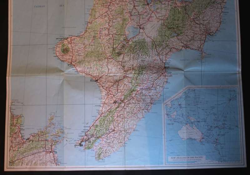 New Zealand Automobile Association Folded Map North Island 1984