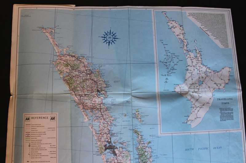 New Zealand Automobile Association Folded Map North Island 1984