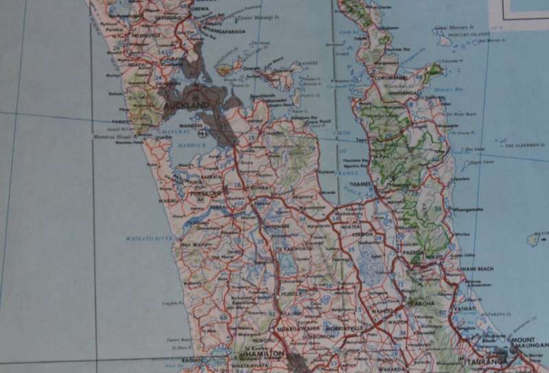 New Zealand Automobile Association Folded Map North Island 1984