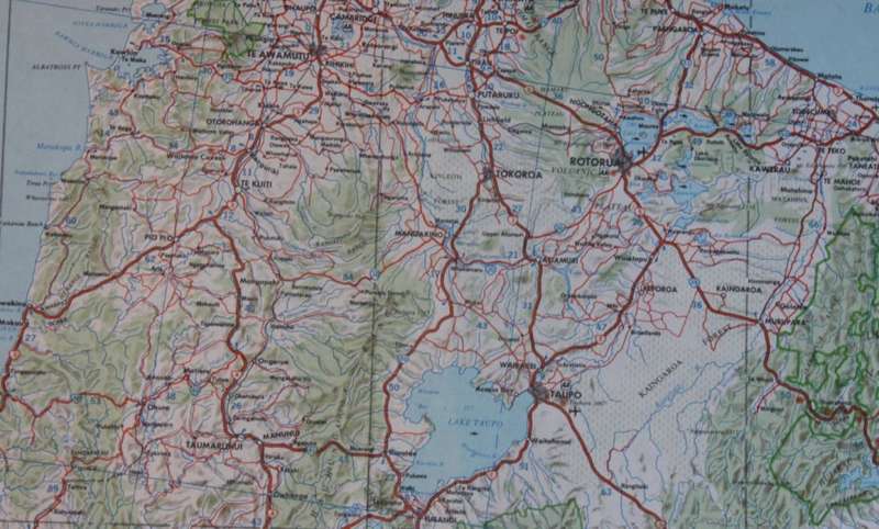 New Zealand Automobile Association Folded Map North Island 1984