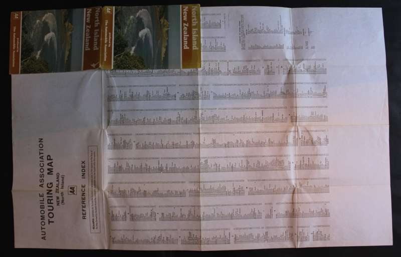 New Zealand Automobile Association Folded Map North Island 1984