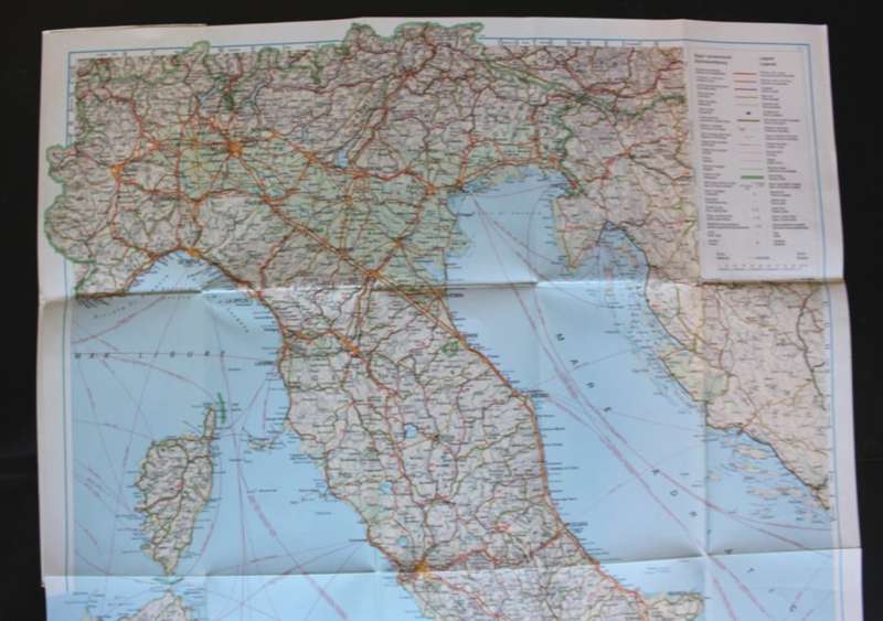 Geographia Folded Pocket Map Italy 1974