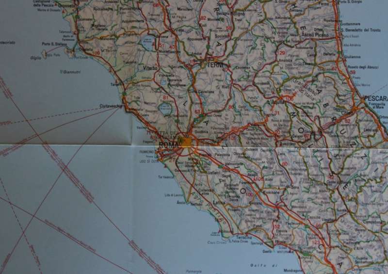 Geographia Folded Pocket Map Italy 1974