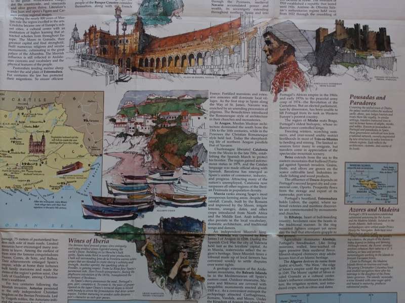 National Geographic Folded Map A Travelers Map of Spain and Portugal Oct 1984