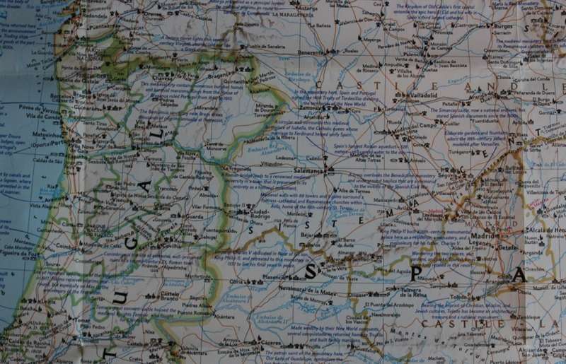 National Geographic Folded Map A Travelers Map of Spain and Portugal Oct 1984