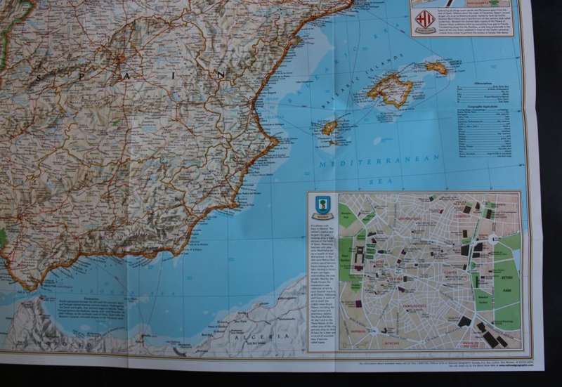 National Geographic Folded Map A Travelers Map of Spain and Portugal Dec 1998