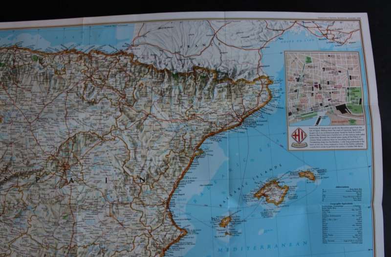 National Geographic Folded Map A Travelers Map of Spain and Portugal Dec 1998