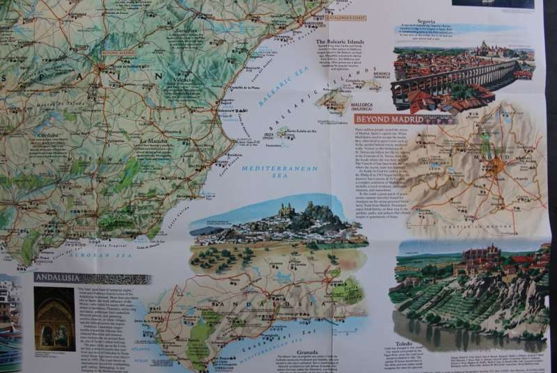 National Geographic Folded Map A Travelers Map of Spain and Portugal Dec 1998