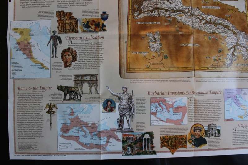 National Geographic Folded Map of Italy Feb 1995