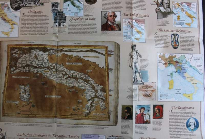 National Geographic Folded Map of Italy Feb 1995