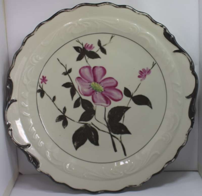 Vintage Hand Painted RW Bavaria US Zone Floral Pattern Decorative Wall Plate