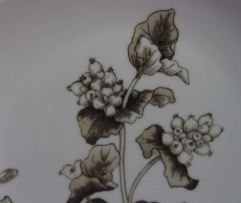 Tea Plate with Floral Pattern on White Background, by Sabichi, England