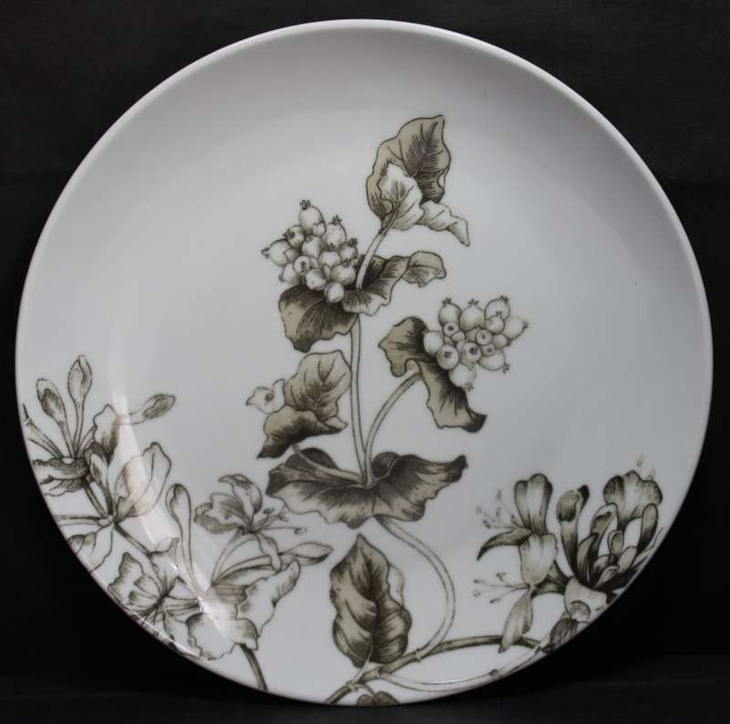 Tea Plate with Floral Pattern on White Background, by Sabichi, England
