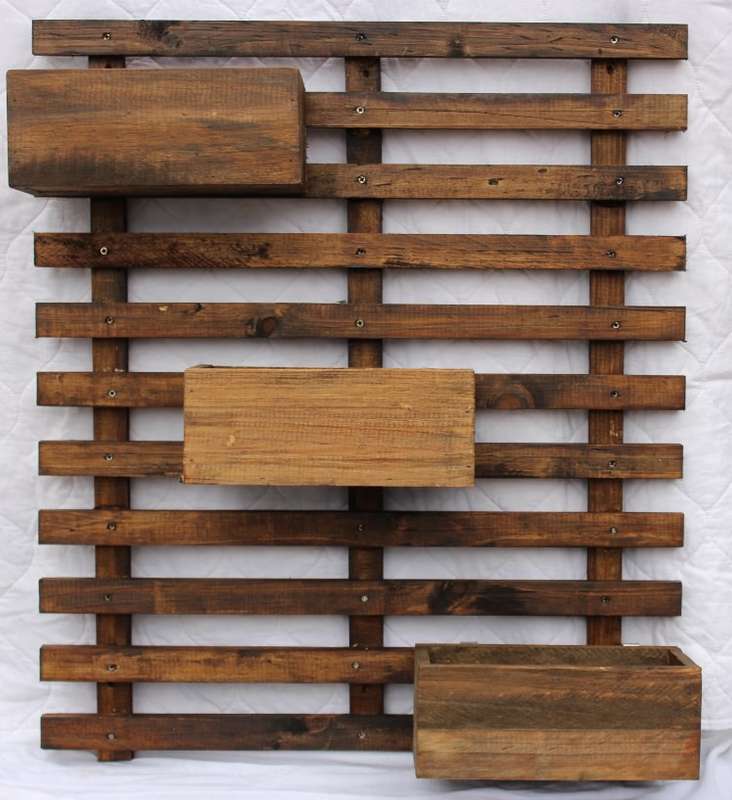 Medium Wall Trellis and 3 x Modular Flower Box for Outdoors or Balconies
