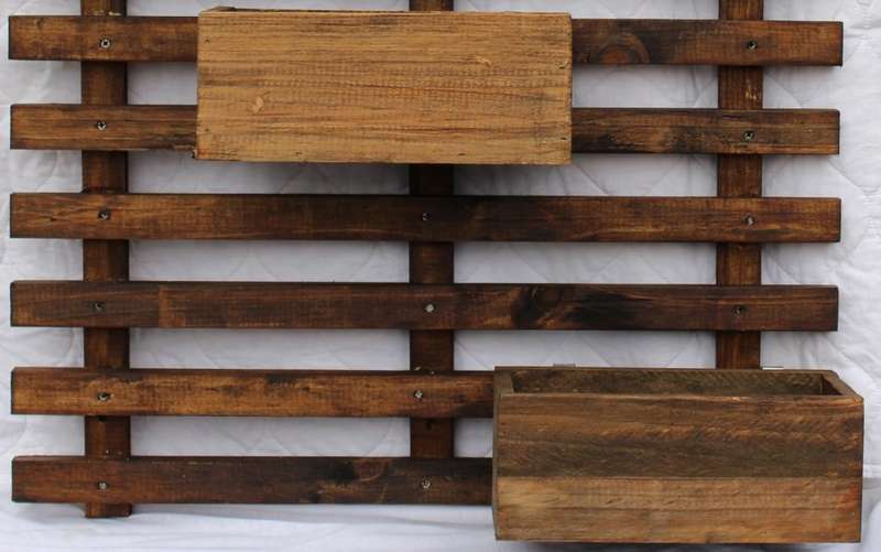 Medium Wall Trellis and 3 x Modular Flower Box for Outdoors or Balconies
