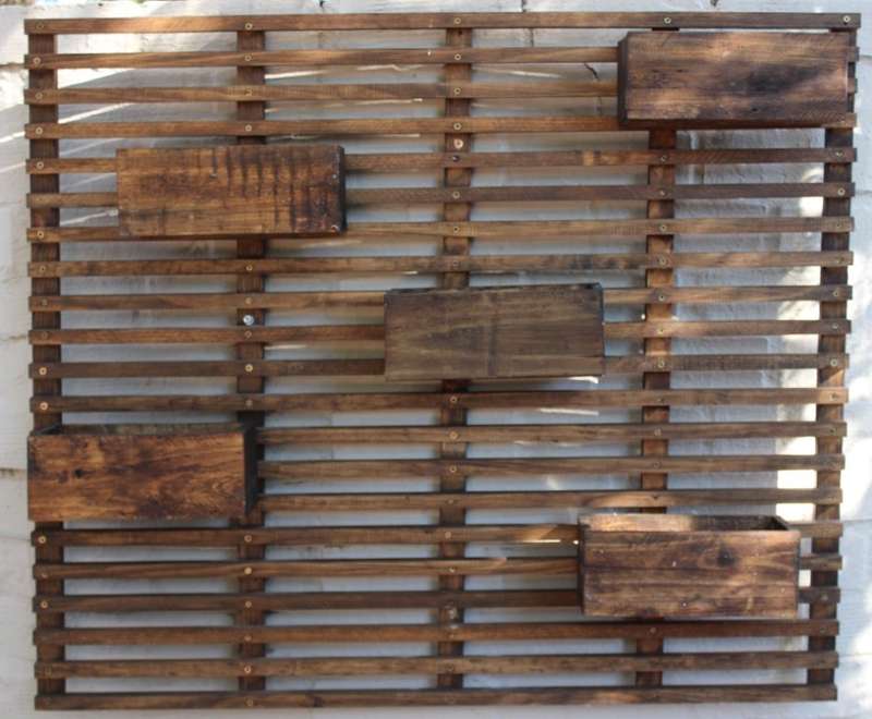 Large Wall Trellis and 5 x Modular Flower Box for Outdoors or Balconies