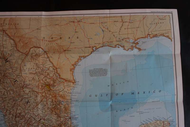 National Geographic Folded Map of Mexico Sept 1994