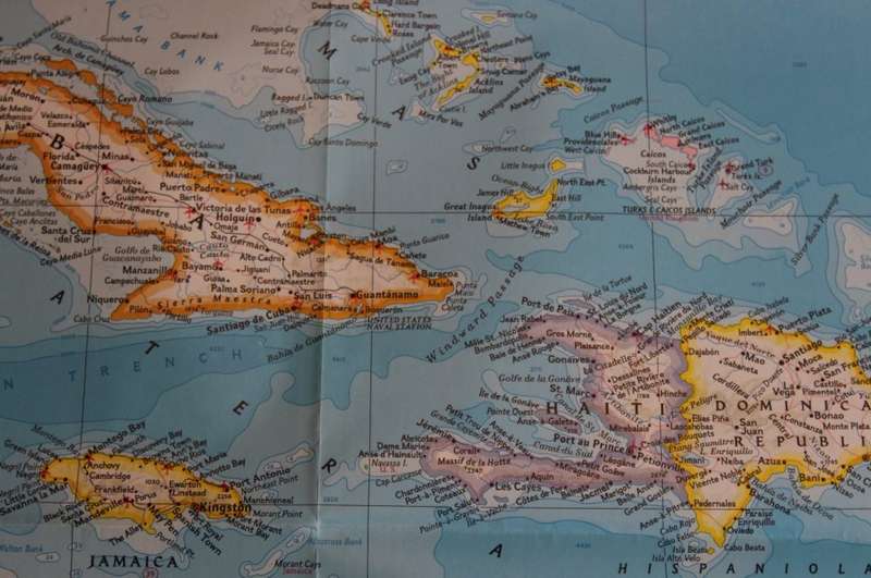 National Geographic Folded Map of Central America and the West Indies Feb 1981