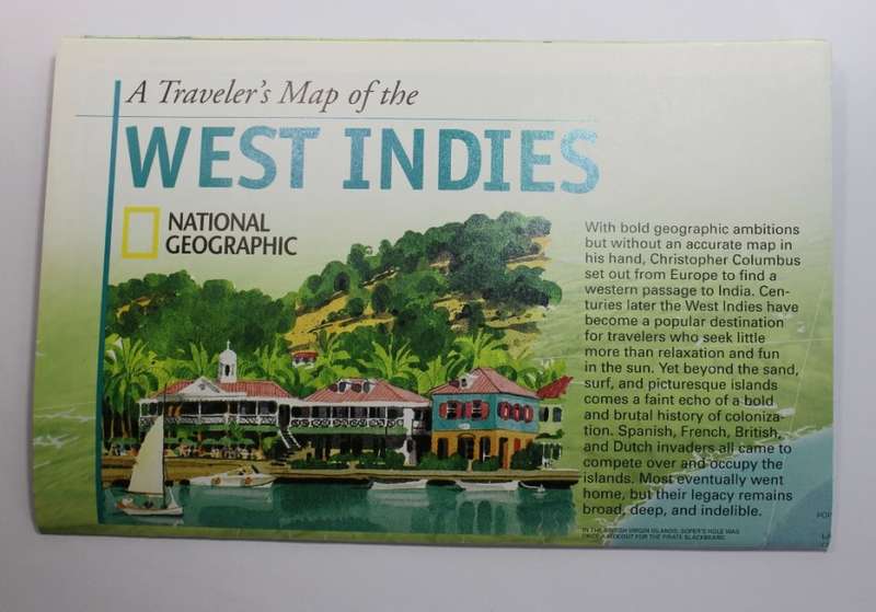 National Geographic Folded Map of the West Indies Mar 2003