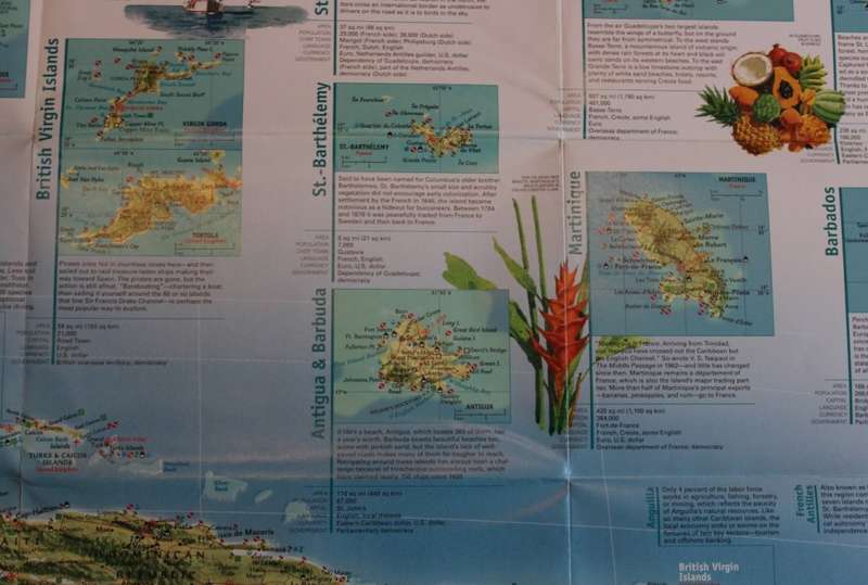 National Geographic Folded Map of the West Indies Mar 2003