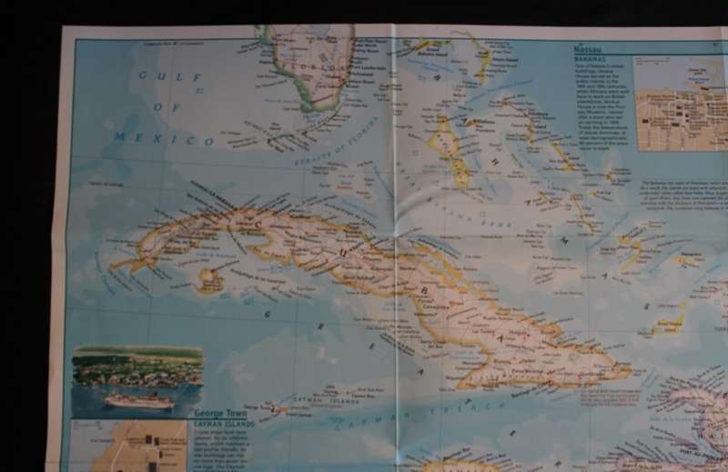 National Geographic Folded Map of the West Indies Mar 2003