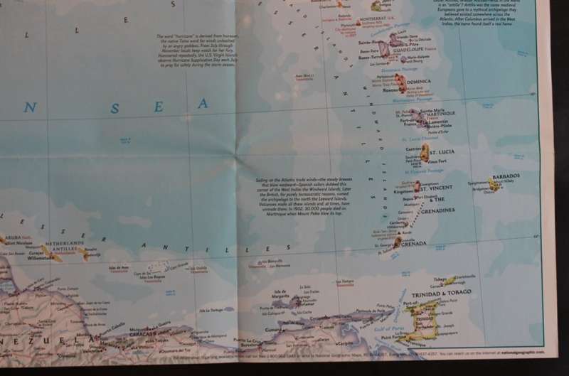National Geographic Folded Map of the West Indies Mar 2003