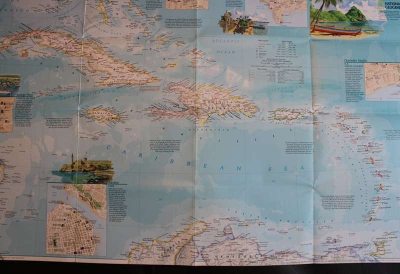 National Geographic Folded Map of the West Indies Mar 2003