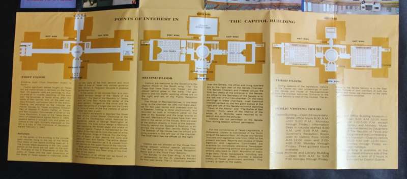 3 x Vintage Folded Brochures Texas Tourist Information Guides