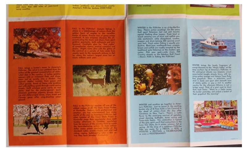3 x Vintage Folded Brochures Texas Tourist Information Guides