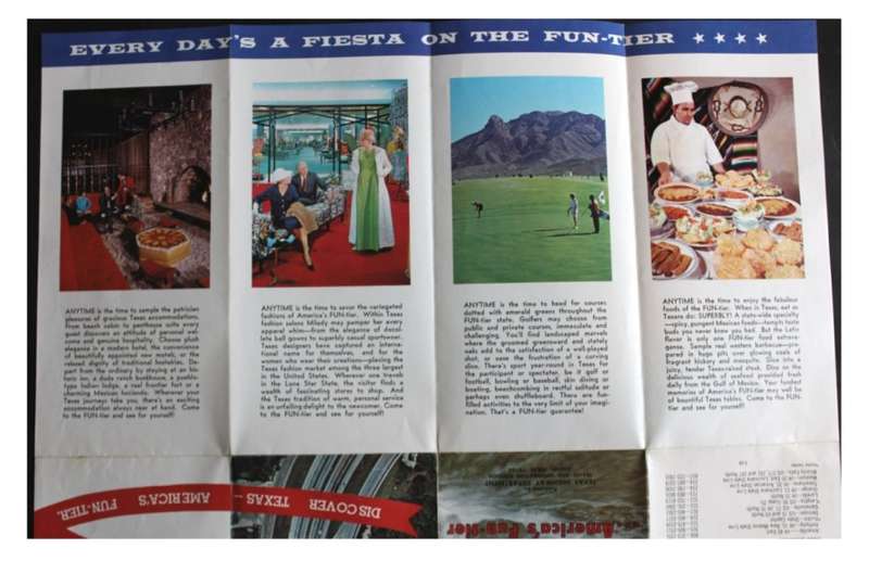 3 x Vintage Folded Brochures Texas Tourist Information Guides