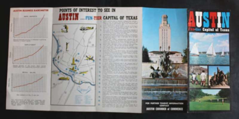 3 x Vintage Folded Brochures Texas Tourist Information Guides