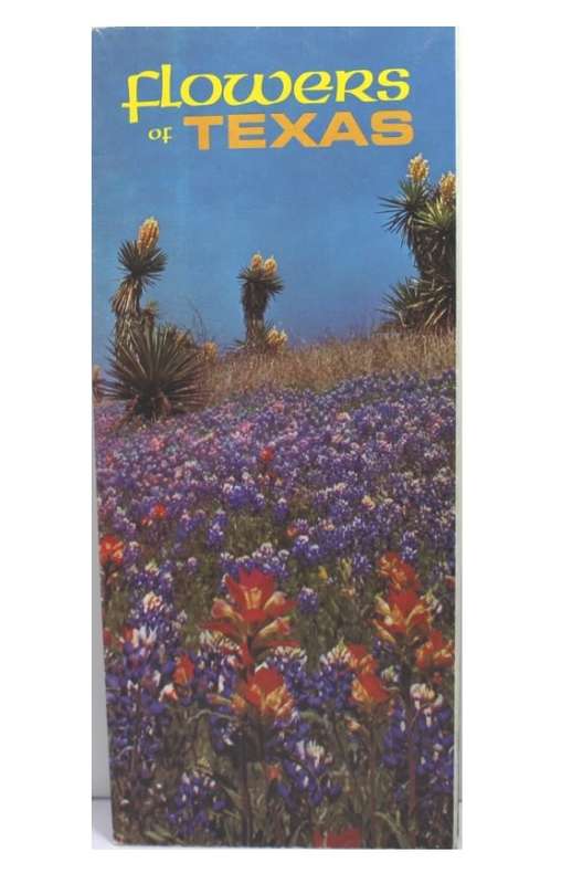Vintage Flowers of Texas Folded Poster from Texas Highway Department