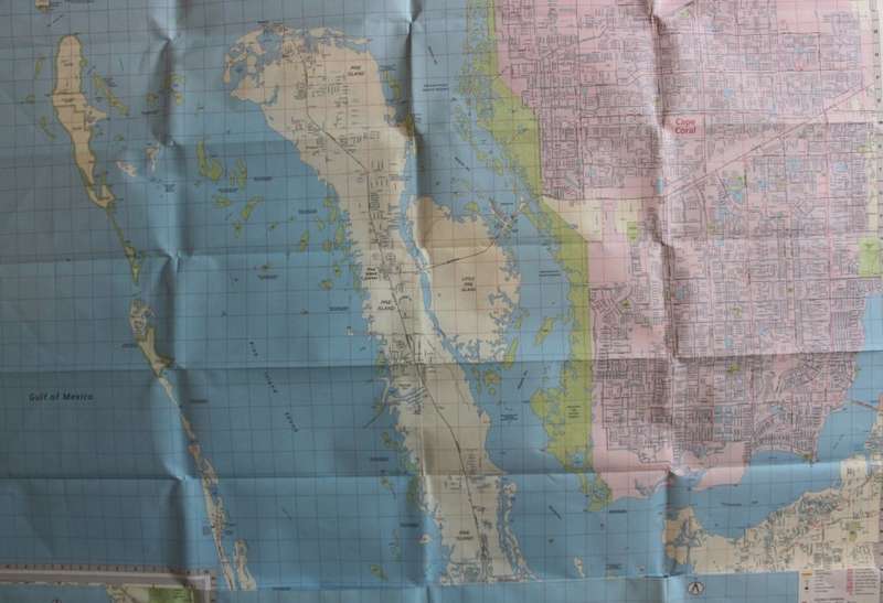 Rand McNally Folded Map Fort Myers with Cape Coral and Sanibel Island 1999