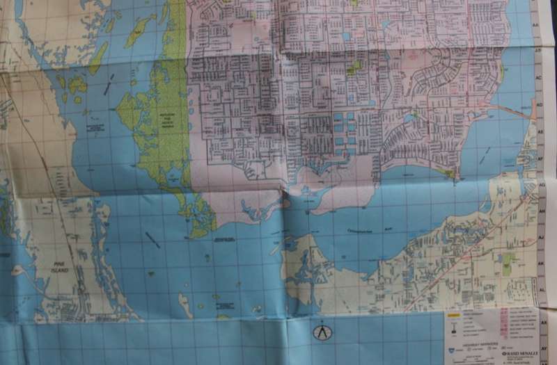 Rand McNally Folded Map Fort Myers with Cape Coral and Sanibel Island 1999