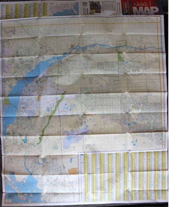 Rand McNally Folded Map Fort Myers with Cape Coral and Sanibel Island 1999