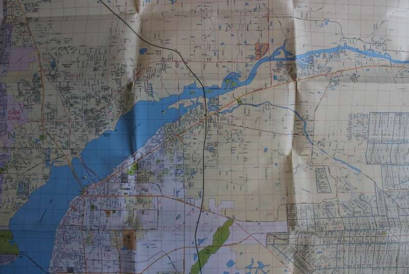 Rand McNally Folded Map Fort Myers with Cape Coral and Sanibel Island 1999