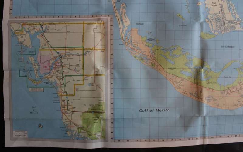 Rand McNally Folded Map Fort Myers with Cape Coral and Sanibel Island 1999