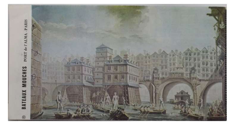 Vintage Bridges of the Seine River Paris Folded Brochure
