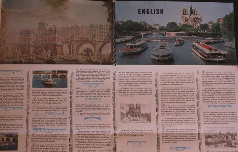 Vintage Bridges of the Seine River Paris Folded Brochure