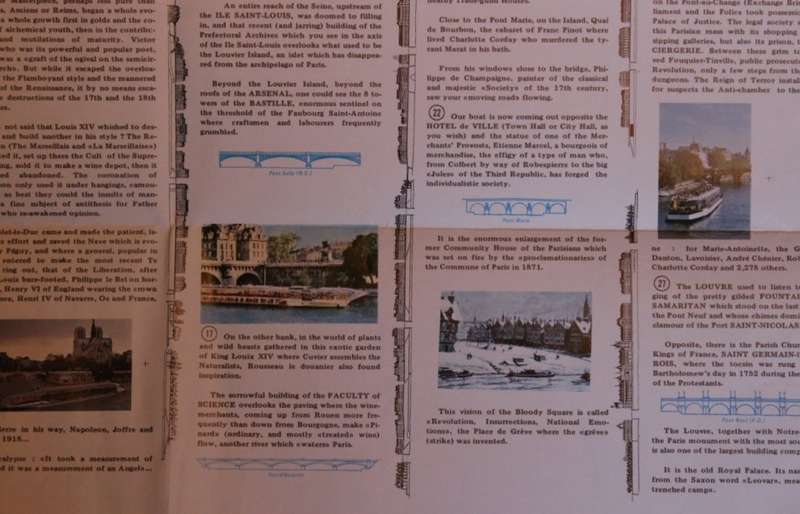 Vintage Bridges of the Seine River Paris Folded Brochure