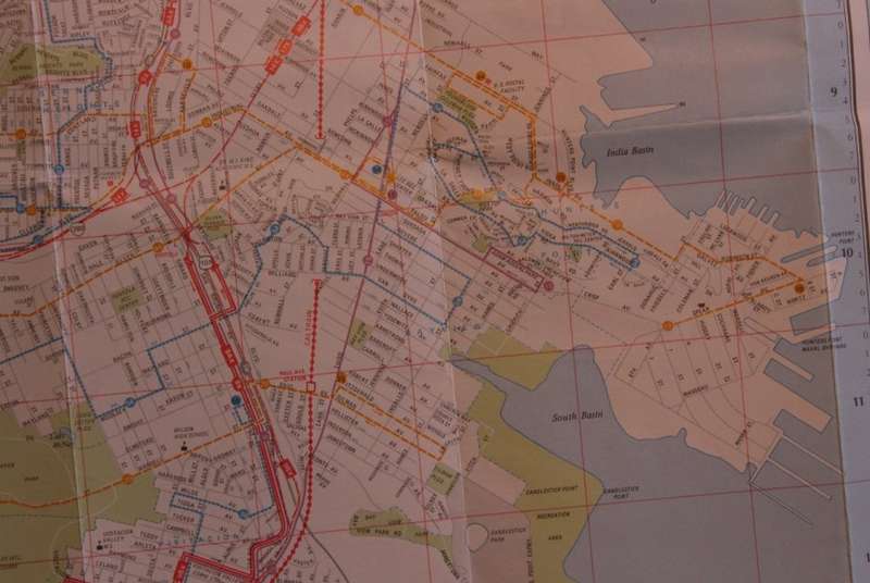 San Francisco Street and Transit Folded Map 1988
