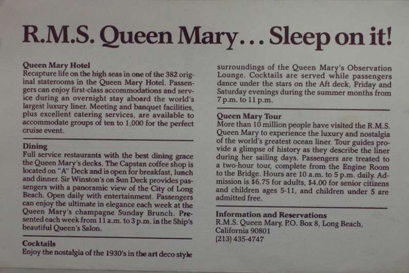 RMS Queen Mary Deck Layout Small Poster