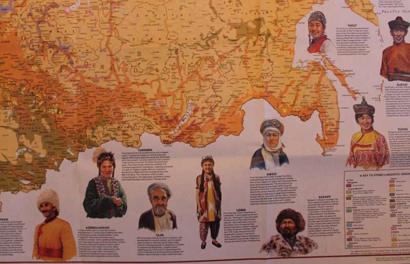 National Geographic Folded Map of the Soviet Union Feb 1976
