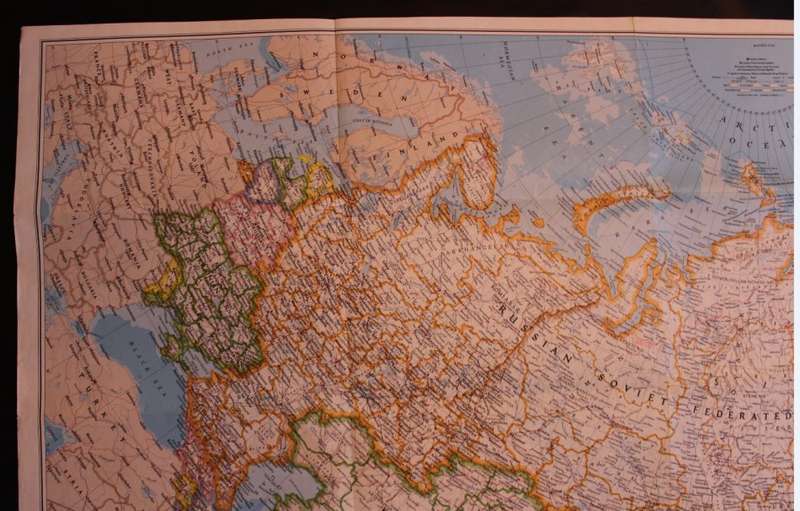 National Geographic Folded Map of the Soviet Union Feb 1976