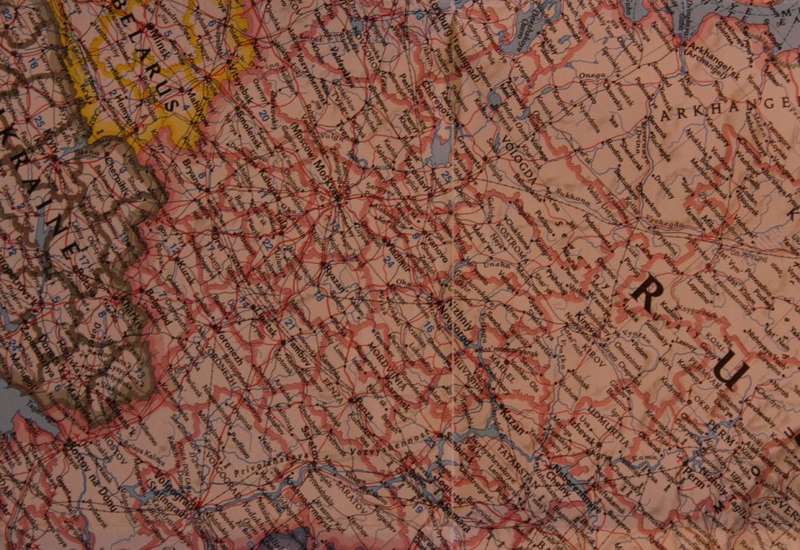 National Geographic Folded Map of Russia March 1993