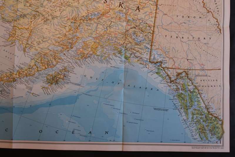 National Geographic Folded Map of Alaska May 1994