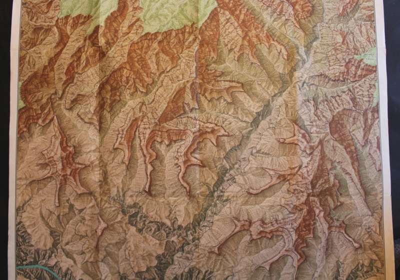 Vintage National Geographic Folded Map of The Heart Of The Grand Canyon July 1978