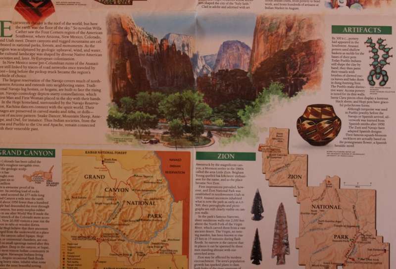 National Geographic Folded Map of Southwest USA Oct 1992